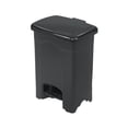 thumbnail image 1 of Step-On Receptacle, Rectangular, Plastic, 4 Gal, Black | Bundle of 5 Each, 1 of 4