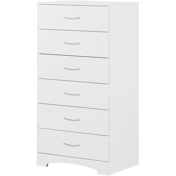 Step One 6-Drawer Lingerie Chest Pure White, Contemporary
