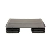 The Step Original Aerobic Platform – Circuit Size Grey Aerobic Platform and Four Original Black Risers Included with 4”, 6”, and 8” Platform Height Options