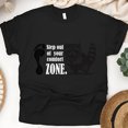 thumbnail image 1 of Step Out of Your Comfort Zone Raccoon Graphic T-Shirt for Adults, Black, Size S, 1 of 6