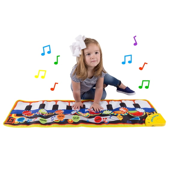 Step Piano Mat for Kids, Keyboard Mat with Musical Keys, Instrument Sounds, Record, Playback by Hey! Play!