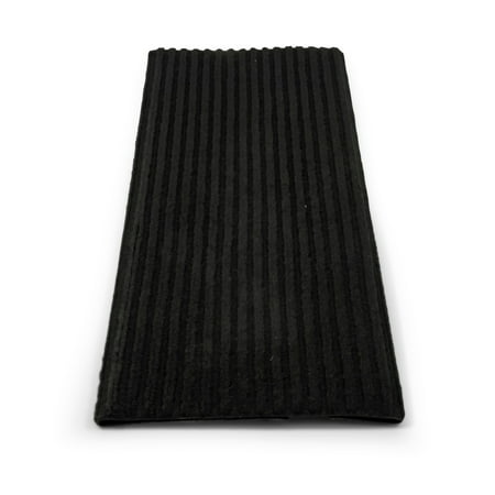 Step Rug,Premium,Poly w/UV&TPE, Dbl-Rib, 18"x23", Black(E/F)