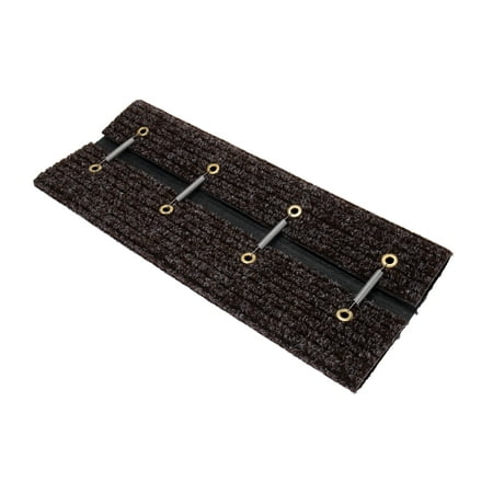Step Rug,Premium,Poly w/UV&TPE, Dbl-Rib, 18"x23", Brown(E/F)