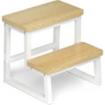 thumbnail image 1 of Step Stool for Adults & Kids,Holds up to 500Lbs,Heavy Duty Sturdy Steping Stool for Kichen/Bathroom/High beds, Wooden&Metal Frame, Non-Slip Rubber Pads, 1 of 9