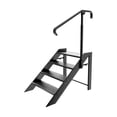 thumbnail image 1 of Step Stool Foldable, Step Ladder 4 Step Folding, RV Steps with Height Adjustable Handrail and Non Slip Feets, Hot Tub Steps for Home, Travel Trailer, Camper, Mobile Home, Spa, and Porch (4 Step), 1 of 6