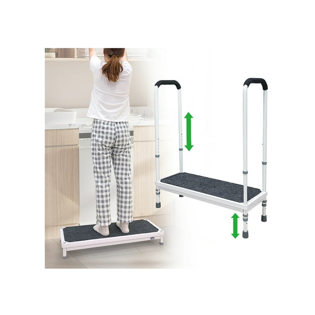Step Stool with Handle for Elderly Medical Step Stools Seniors Handicap High Steps Mobility