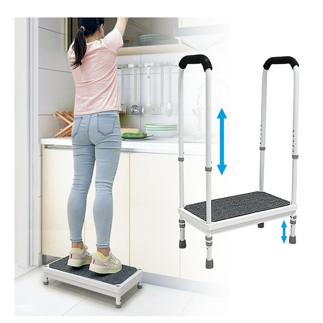 Step Stool with Handle for Elderly Medical Step Stools Seniors Handicap