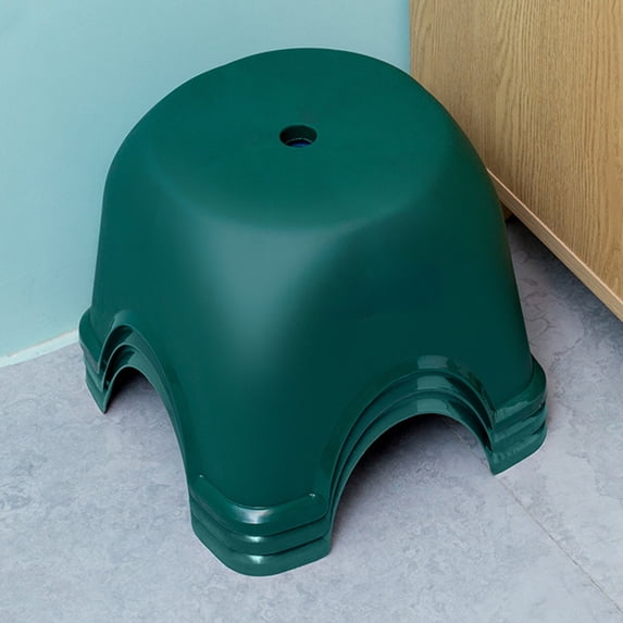 Step Stool, Low Plastic Bathroom Stool with Non Slip Base, Shower Stool for Bathroom and Stepping Stool for Adults, Small Foot Stool for Living Room, Space Saving Multipurpose Home Stool