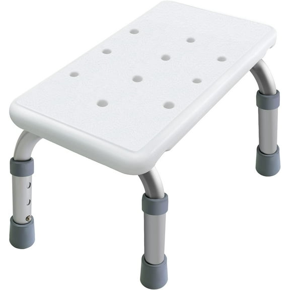 Step Stool with Non-Skid Platform, No Assembly Rubber Fee Adjustable Foot Stool, Medical Step Stools for Kitchen, Toilet and Bedside, Holds up to 330 lbs