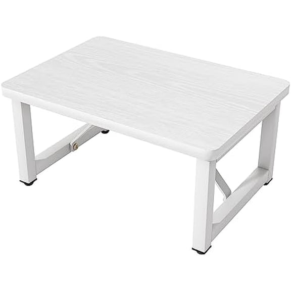 Step Stool, Small Step Stool for Adults, Wood and Metal Foot Stool, One Stepping Stool for Bedside Sofa Side, 400 LBS Load Heavy Duty Step, White