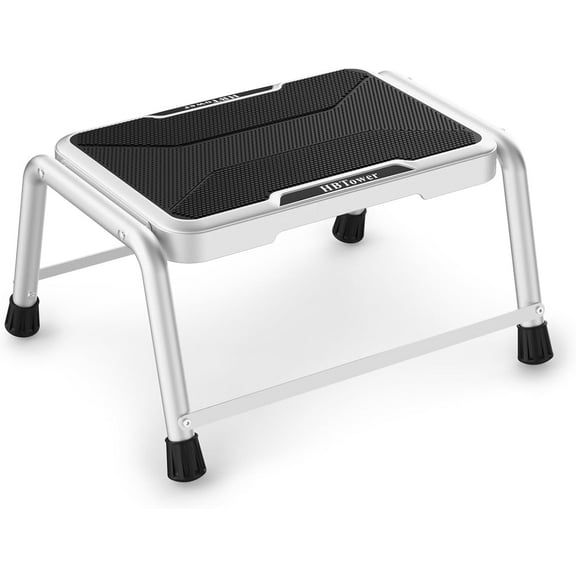 Step Stool, Step Stools for Adults Kids with Non-Slip Rubber Feet, Holds Up to 600 lbs, Lightweight Stepping Stools for Bedroom Kitchen Bathroom, Bed Steps for High Beds