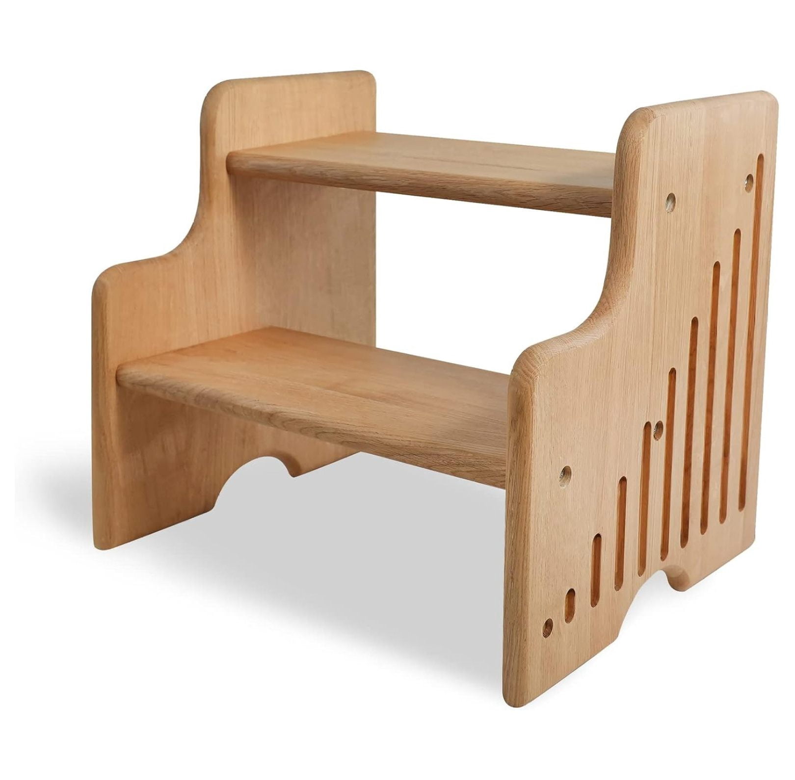 Step Stool, USA Grown Solid Hardwood Oak, Wooden Step Stool for Adults ...