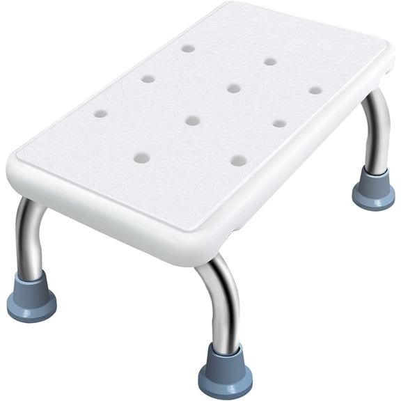 Step Stool for Adults with Non-Skid Platform and Rubber Feet, No Assembly 1 - Step Foot Stool for Kitchen, Toilet and high Bed, Holds up to 330 lbs