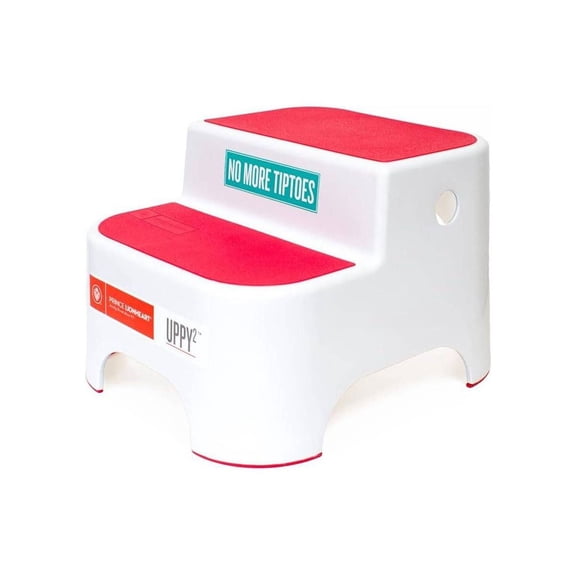 Step Stool for Potty Training and Bathroom - Coral: Modern, Polypropylene, 2 Rungs