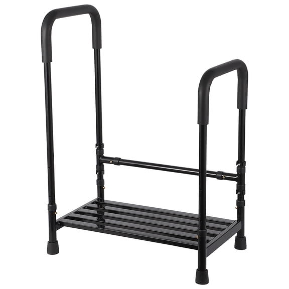 Step Stool with Handle and Non Skid Rubber Platform, Lightweight and Sturdy Stool for Seniors, Adults and Children, Holds Up to 450 LB for Bedside