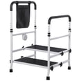 thumbnail image 1 of Step Stool with Handle and Non Skid Rubber Platform, Lightweight and Sturdy Stool for Seniors, Adults and Children, Holds Up to 450 LB for Bedside, 1 of 8