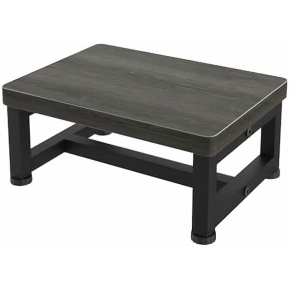 Step Stools for Adults Kids with Non-Slip Rubber Feet, Heavy Duty Wooden Stepping Stools with 500-LBS Capacity for Bedroom Kitchen Bathroom, Sturdy Bed Steps for High Beds, Easy to Assemble, Gray