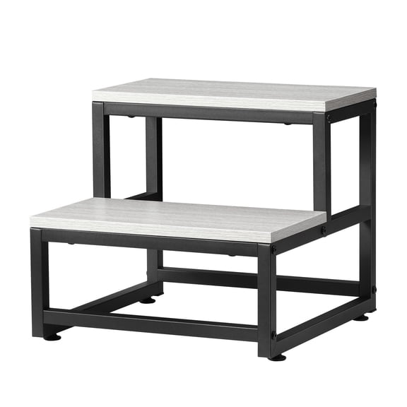 Step Stools, Heavy Duty Metal & Sturdy Step Stool Helper, 2 Step Stool, Supports Up to 500lb, Foot Stool for High Bed Kitchen Bathroom