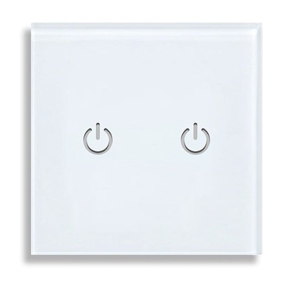 Step Switch Bedroom Sensor 1/2Gang 2way Dual Touch Switch Tempered Glass Panel