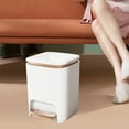 thumbnail image 1 of Step Trash Can under $5! Xqxayjr Foot Pedal Trash Can with Lid, Large Capacity Household Waste Bin, Kitchen Bathroom Garbage Bin, Bedroom Office Trash Container, 1 of 6