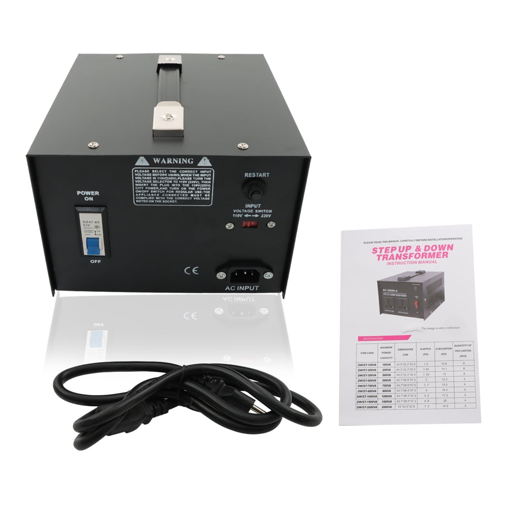 Step Up Down 110V to 220V 220V to 110V Voltage Converter Transformer 1500 Watt