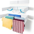 thumbnail image 1 of Step Up Products  27.5 in. Retractable Metal Wall Mount Clothes Drying Rack; White, 1 of 5
