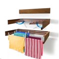 thumbnail image 1 of Step Up Products  39.5 in. Retractable Metal Wall Mount Indoor/Outdoor Clothes Drying Rack; Wood Look, 1 of 9
