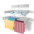 thumbnail image 1 of Step Up Products  39.5 in. Retractable Metal Wall Mount Clothes Drying Rack; White, 1 of 6