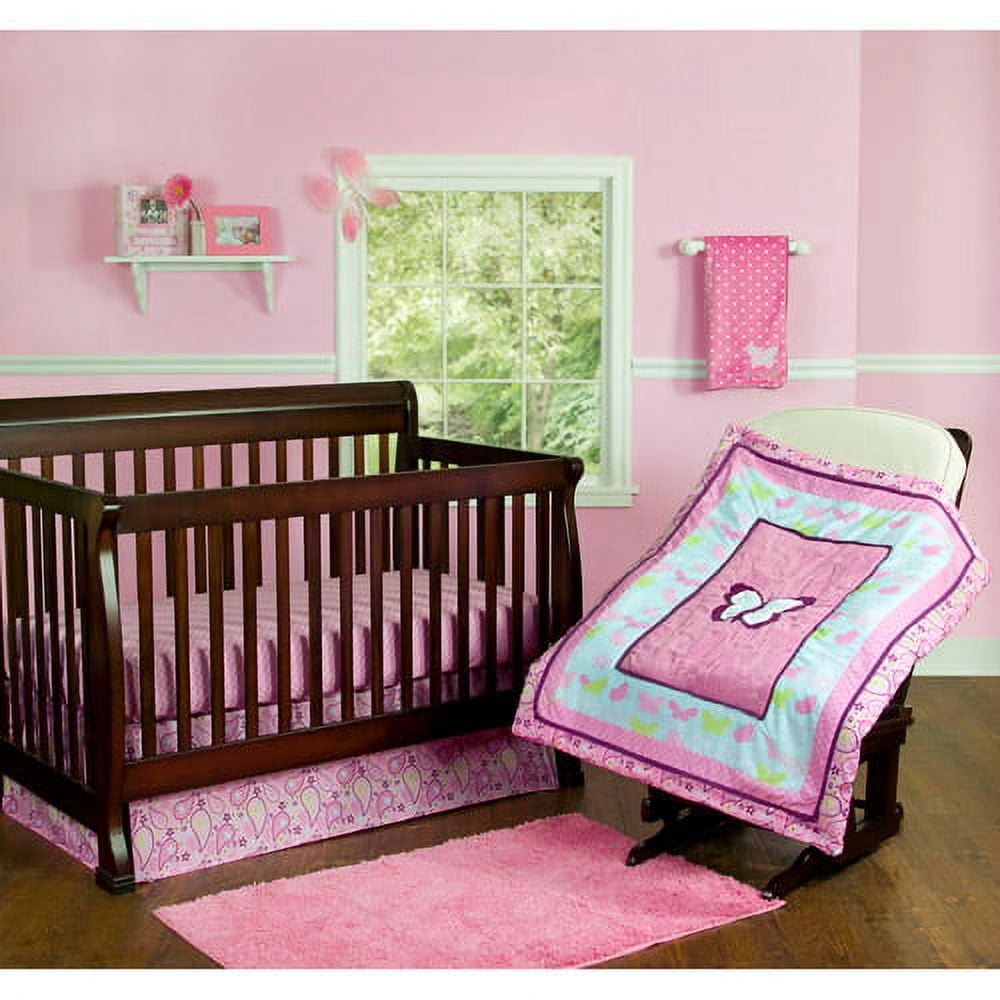 Butterfly crib hotsell bedding walmart