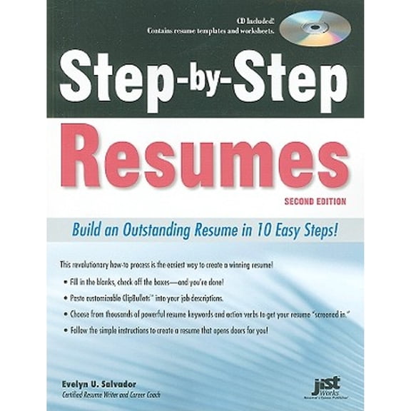 Pre-Owned Step-By-Step Resumes: Build an Outstanding Resume in 10 Easy Steps! [With CDROM] (Paperback) 1593577788 9781593577780