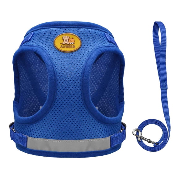 Step in Dog Harness and Leash Vest Harness for Small and Medium Dogs Adjustable Reflective Harness for Puppy Cats,Blue S