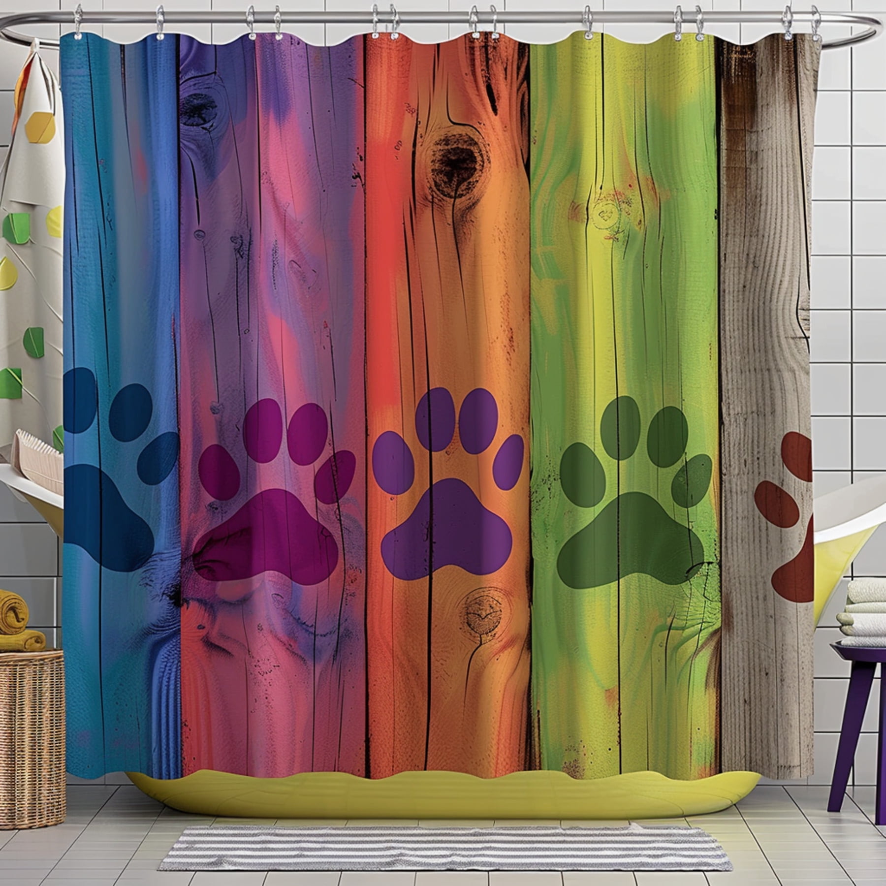 Step into Artistic Paws Transform Your Bathroom with Unique Dog Paw