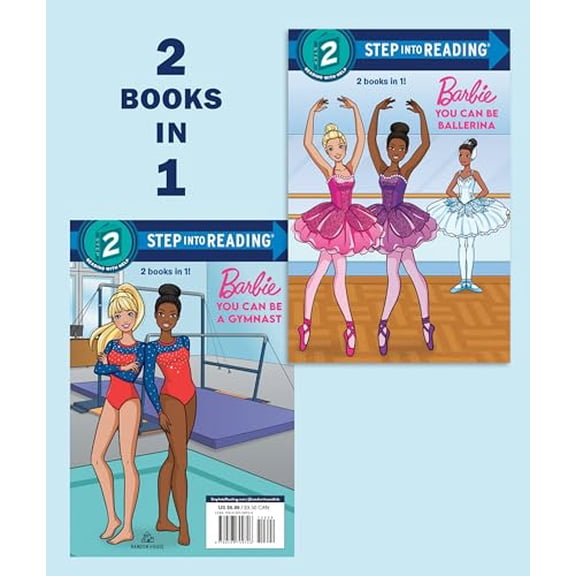 Pre-Owned You Can Be a Ballerina/You Can Be a Gymnast (Barbie): 2 Books in 1 (Step Into Reading) Paperback