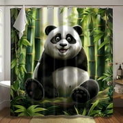 Step into the Wild with Our Panda Paradise Shower Curtain Transform Your Bathroom into a Bamboo Haven 🐼🎋