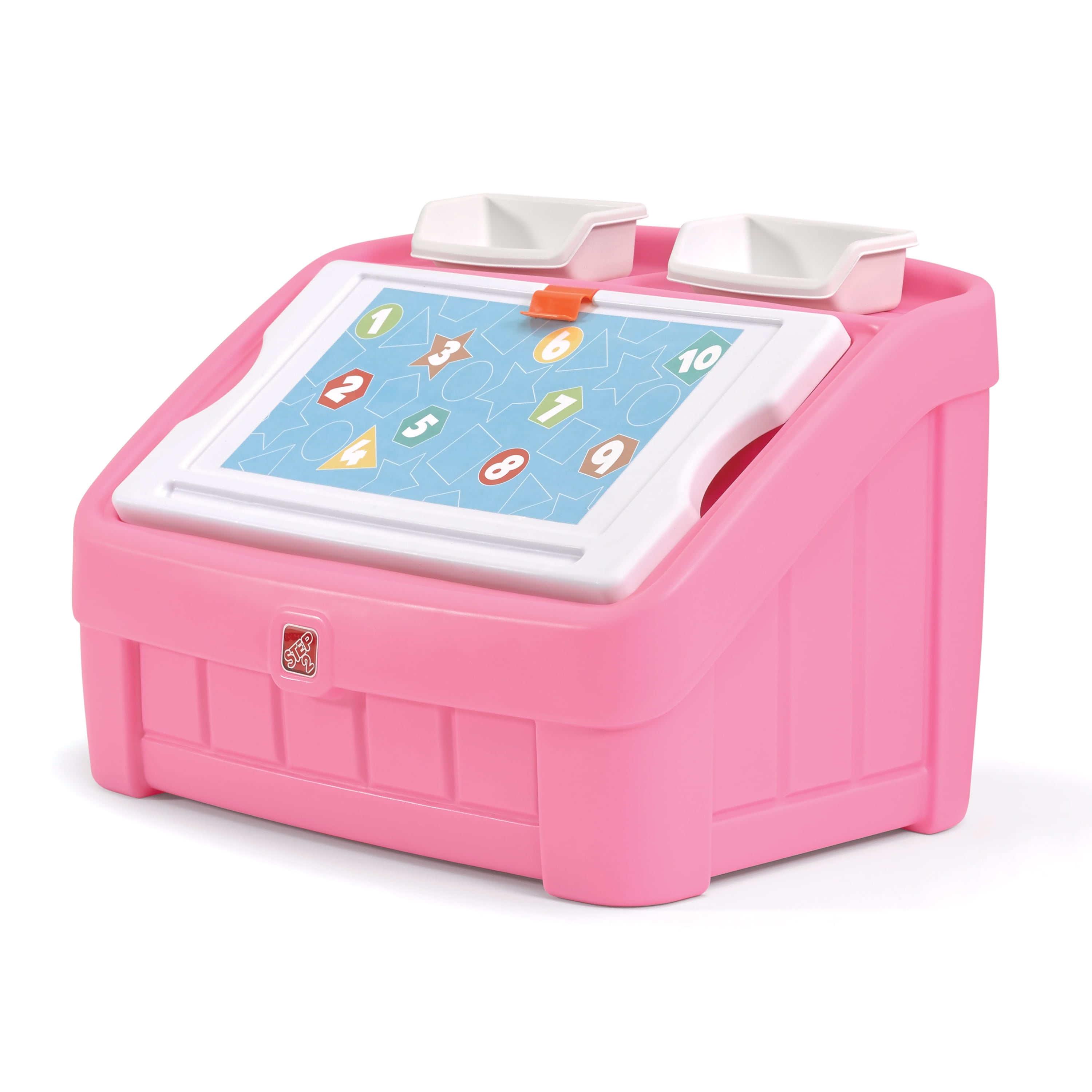 Step2 2-In-1 Kids Toy Box And Art Lid, Pink - Walmart.Com