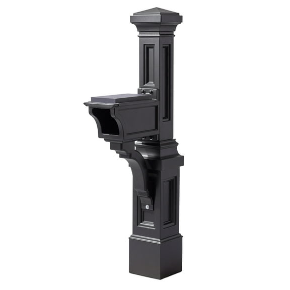 Step2 Atherton 59" Onyx Black Plastic Mailbox Post Kit