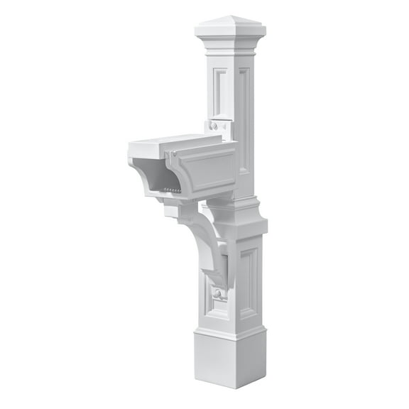 Step2 Atherton 59" Plastic Classic White Mailbox Post Kit