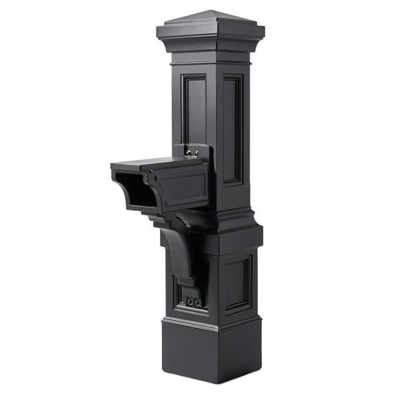 Step2 Atherton 64" Plastic Onyx Black Grand Mailbox Post Kit