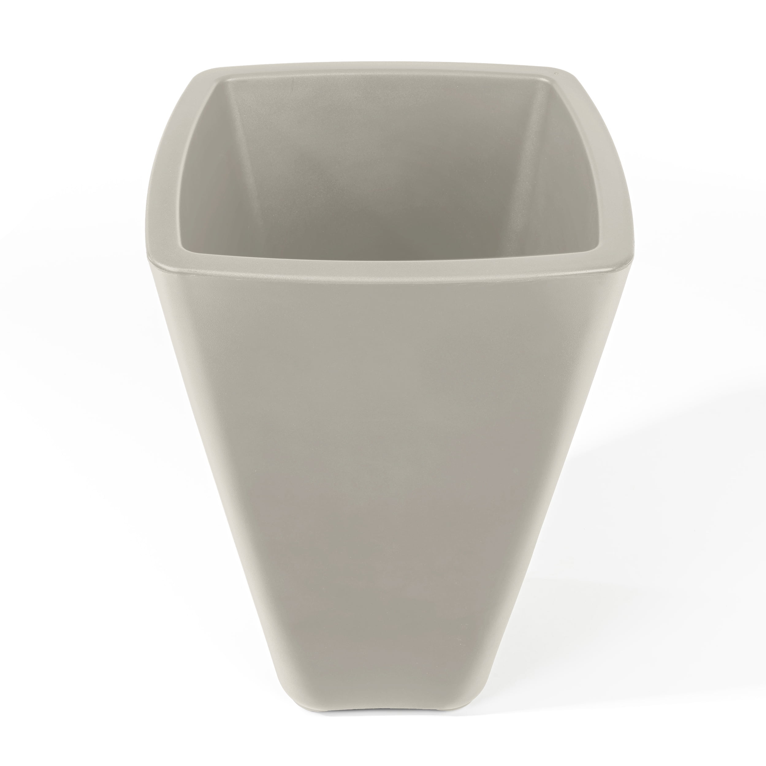 Step2 Bridgeview 26" Concrete  Square Indoor Outdoor Plastic Planter,  Gray