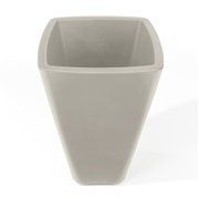 Step2 Bridgeview 26" Concrete Square Indoor Outdoor Plastic Planter, Gray