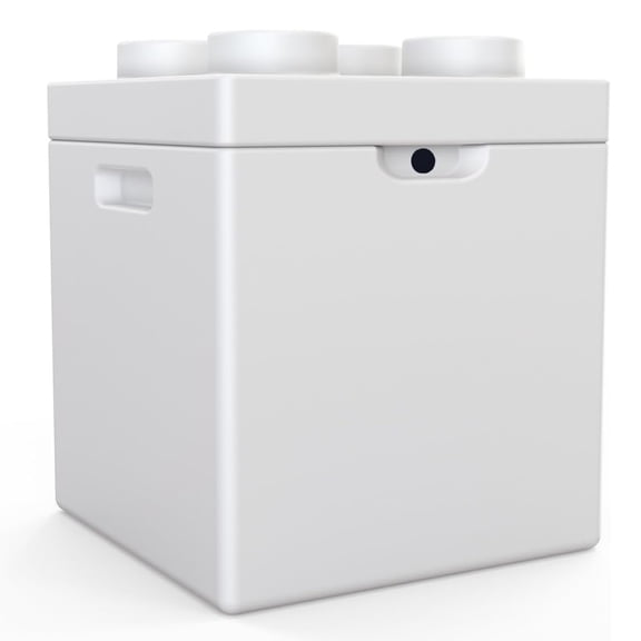 Step2 Contemporary Builders Toy Box w/ Handles & Lid for Kids Playroom and Storage, White