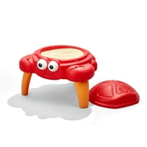 Step2 Crabbie Sandbox Red Plastic Sand Table for Toddlers with Cover 4-piece Playset