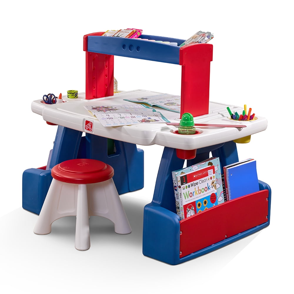 FUNLIO Wooden Kids Art Table & 2 Chairs Set (for Ages 3-8), Kids Craft  Table with Large Storage & Paper Rolls, Toddler Drawing Table Solid Wood,  Easy