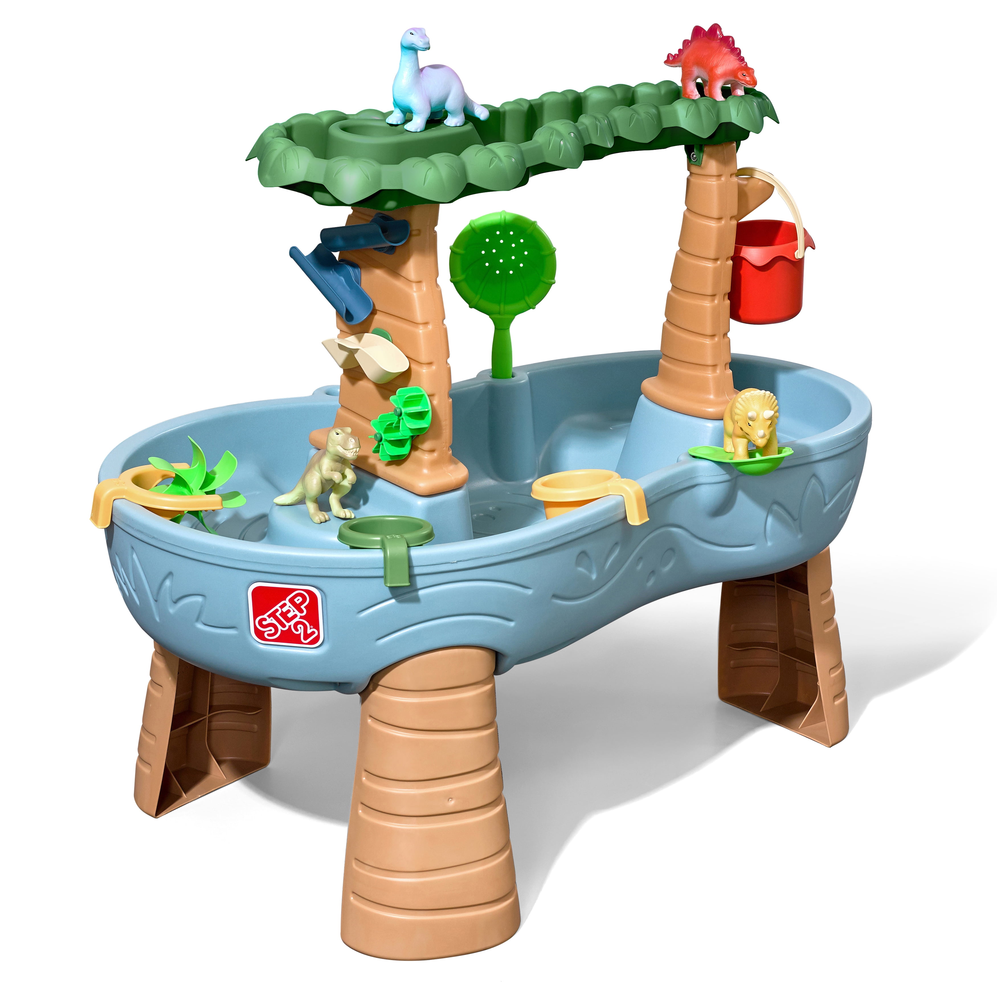 Step2 Dino Showers Gray Plastic Water Table for Toddlers with 13-piece  Playset 