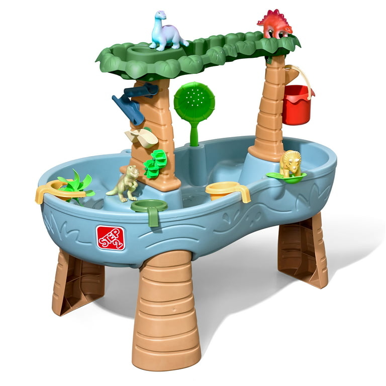 STEP2 Dino Showers, Table Sable et Eau, Jouet Dinosaure, Jeu d'eau pour  plusieurs Enfants, Facile à Construire Ranger, Jeux d'Eau