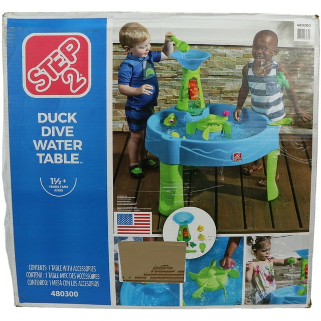 Step2 Duck Dive Water Table | Kids Water Table with Water Tower & 5-Pc Accessory Set, Multicolor