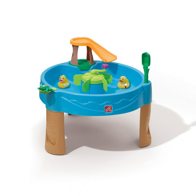 Step2 Duck Pond Blue Plastic Water Table for Toddler with 6-piece Playset