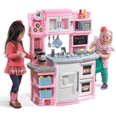 Step2 Great Gourmet Pink Kitchen set includes 32 Piece Plastic Play Set