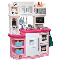 Step2 Great Gourmet Soft Pink Plastic Toddler Kitchen with 35 Piece Kitchen Playset