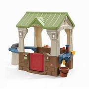 Step2 Great Outdoors Brown Toddler Playhouse with Grill and Planter Play Toys for Outside